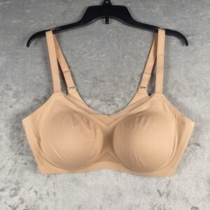 Honeylove Bra Womens Sz 1X 40C/D Tan Sand LWBRO302V3 Crossover Smooth Wirefree